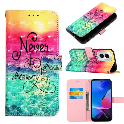 3D Painting Horizontal Flip Leather Phone Case, For Motorola Moto G Play 4G 2024, For Motorola Moto G Power 5G 2024, For Motorola Edge 40 5G Global / Edge 2023 US