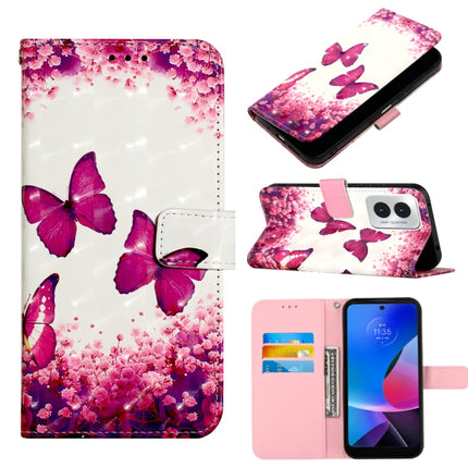 3D Painting Horizontal Flip Leather Phone Case, For Motorola Moto G Play 4G 2024, For Motorola Moto G Power 5G 2024, For Motorola Edge 40 5G Global / Edge 2023 US