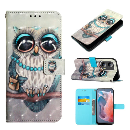 3D Painting Horizontal Flip Leather Phone Case, For Motorola Moto G04 4G / G24 4G, For Motorola Moto G Play 5G 2024, For Motorola Moto G34