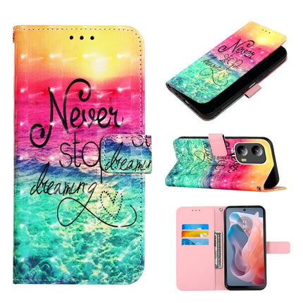 3D Painting Horizontal Flip Leather Phone Case, For Motorola Moto G04 4G / G24 4G, For Motorola Moto G Play 5G 2024, For Motorola Moto G34
