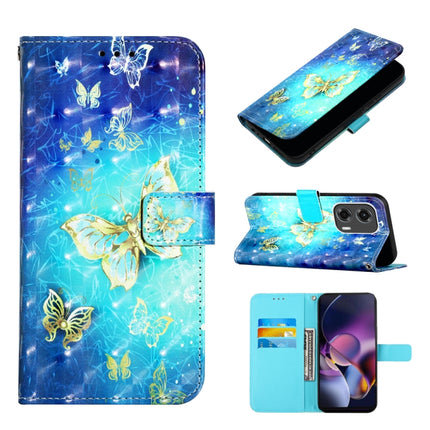 3D Painting Horizontal Flip Leather Phone Case, For Motorola Edge 50 Pro, For Motorola Edge 50 Fusion, For Motorola Moto G Stylus 5G 2024
