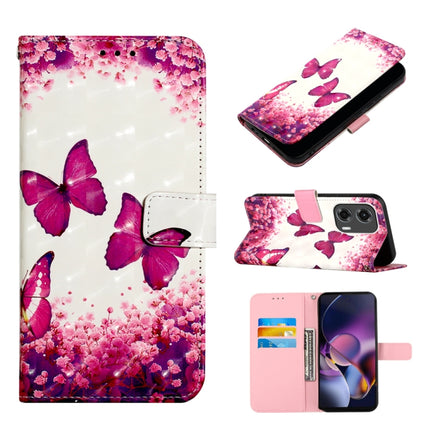 3D Painting Horizontal Flip Leather Phone Case, For Motorola Edge 50 Pro, For Motorola Edge 50 Fusion, For Motorola Moto G Stylus 5G 2024