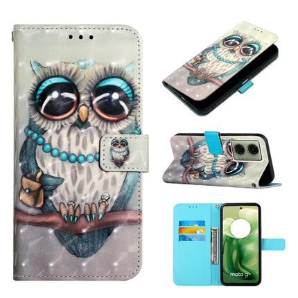 3D Painting Horizontal Flip Leather Phone Case, For Motorola Moto G04 4G / G24 4G, For Motorola Moto G Play 5G 2024, For Motorola Moto G34