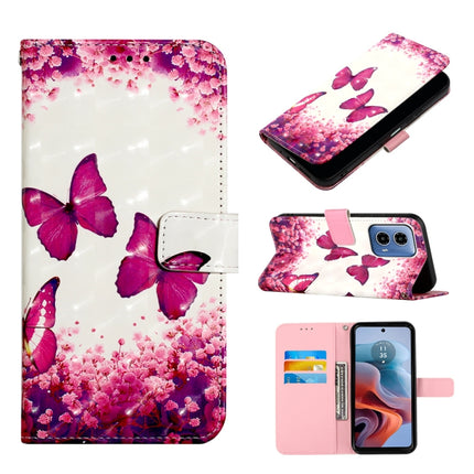 3D Painting Horizontal Flip Leather Phone Case, For Motorola Moto G04 4G / G24 4G, For Motorola Moto G Play 5G 2024, For Motorola Moto G34