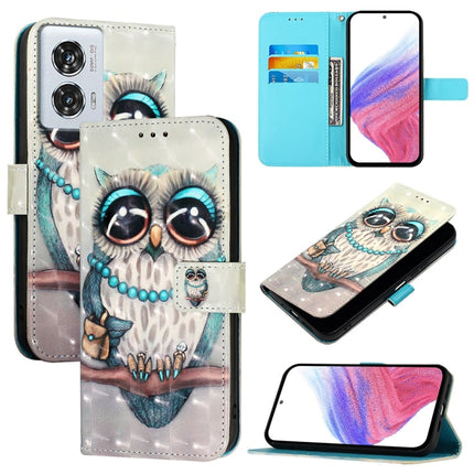 3D Painting Horizontal Flip Leather Phone Case, For Motorola Edge 50 Pro, For Motorola Edge 50 Fusion, For Motorola Moto G Stylus 5G 2024