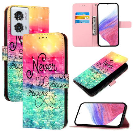 3D Painting Horizontal Flip Leather Phone Case, For Motorola Edge 50 Pro, For Motorola Edge 50 Fusion, For Motorola Moto G Stylus 5G 2024