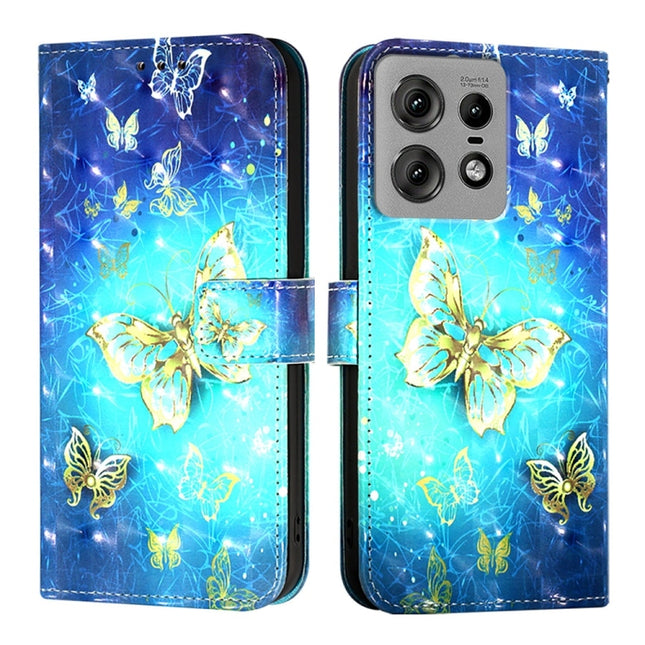 3D Painting Horizontal Flip Leather Phone Case, For Motorola Edge 50 Pro, For Motorola Edge 50 Fusion, For Motorola Moto G Stylus 5G 2024