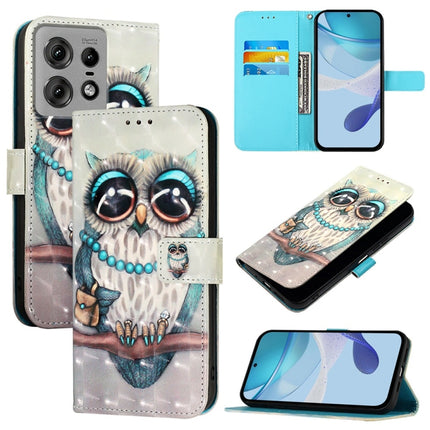 3D Painting Horizontal Flip Leather Phone Case, For Motorola Edge 50 Pro, For Motorola Edge 50 Fusion, For Motorola Moto G Stylus 5G 2024