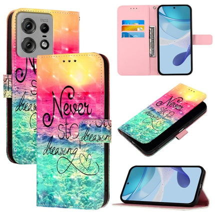 3D Painting Horizontal Flip Leather Phone Case, For Motorola Edge 50 Pro, For Motorola Edge 50 Fusion, For Motorola Moto G Stylus 5G 2024