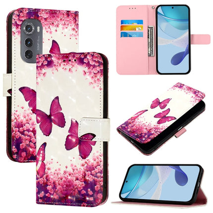3D Painting Horizontal Flip Leather Phone Case, For Motorola Edge 30 Neo, For Motorola Edge 2022 / Edge 5G UW 2022, For Motorola Moto G62 5G Global / India