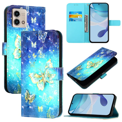 3D Painting Horizontal Flip Leather Phone Case, For Motorola Edge 40 Neo, For Motorola Moto G14, For Motorola Moto G Stylus 4G 2023