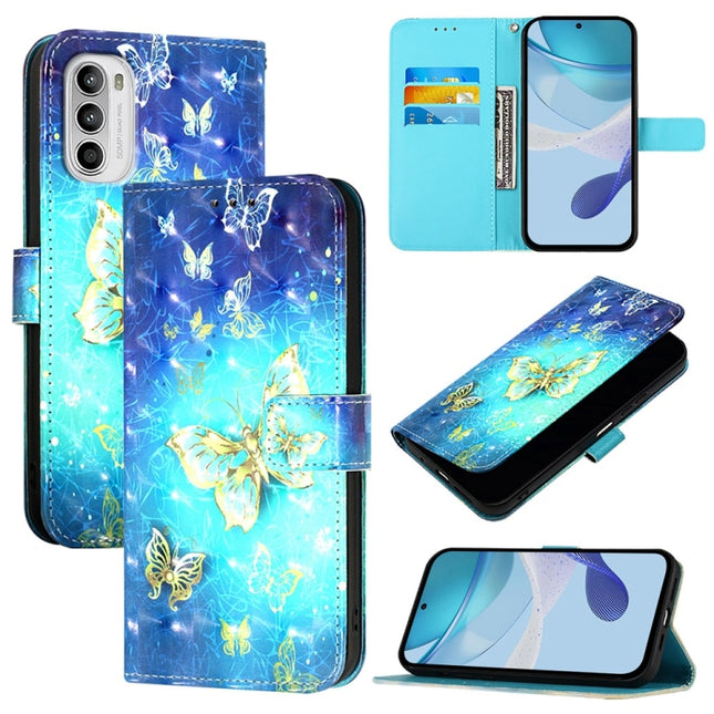 3D Painting Horizontal Flip Leather Phone Case, For Motorola Moto G52 / Moto G82 / Moto G71s, For Motorola Moto E32 Global, For Motorola Edge 30