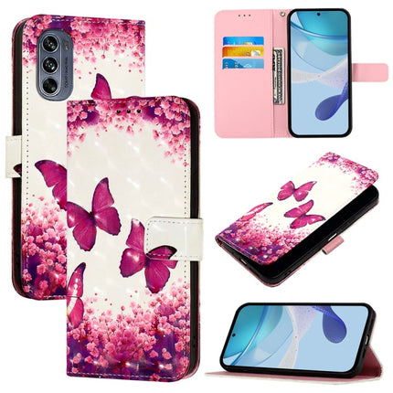 3D Painting Horizontal Flip Leather Phone Case, For Motorola Edge 30 Neo, For Motorola Edge 2022 / Edge 5G UW 2022, For Motorola Moto G62 5G Global / India