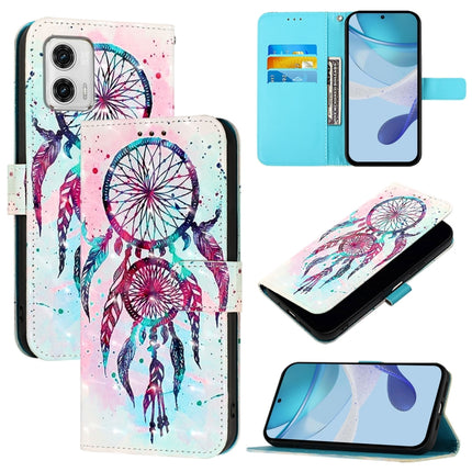 3D Painting Horizontal Flip Leather Phone Case, For Motorola Moto E13, For Motorola Moto G73, For Motorola Moto G 5G 2023