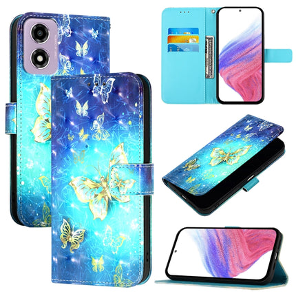 3D Painting Horizontal Flip Leather Phone Case, For Motorola Edge 50 5G Global, For Motorola Edge 50 Neo, For Motorola Moto E14
