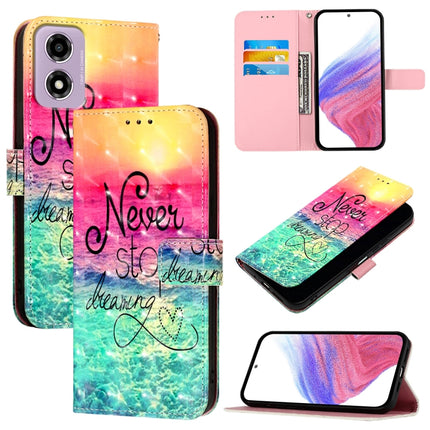 3D Painting Horizontal Flip Leather Phone Case, For Motorola Edge 50 5G Global, For Motorola Edge 50 Neo, For Motorola Moto E14