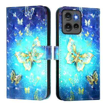 3D Painting Horizontal Flip Leather Phone Case, For Motorola Edge 50 5G Global, For Motorola Edge 50 Neo, For Motorola Moto E14