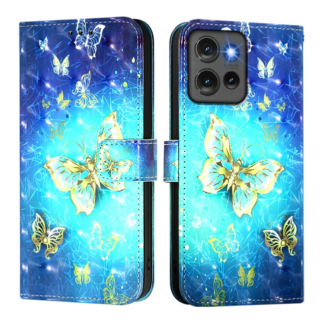 3D Painting Horizontal Flip Leather Phone Case, For Motorola Edge 50 5G Global, For Motorola Edge 50 Neo, For Motorola Moto E14