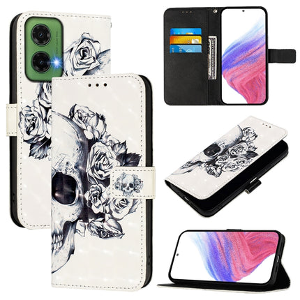 3D Painting Horizontal Flip Leather Phone Case, For Motorola Moto G75 5G, For Motorola Moto G35, For Motorola Moto G55