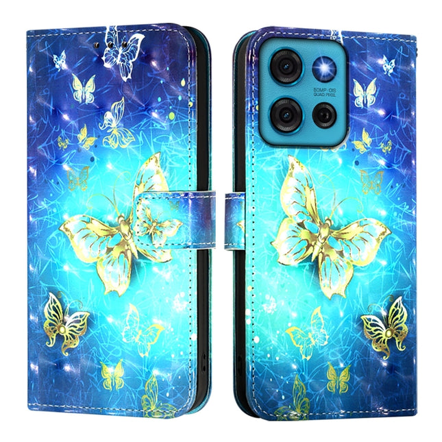3D Painting Horizontal Flip Leather Phone Case, For Motorola Moto G75 5G, For Motorola Moto G35, For Motorola Moto G55
