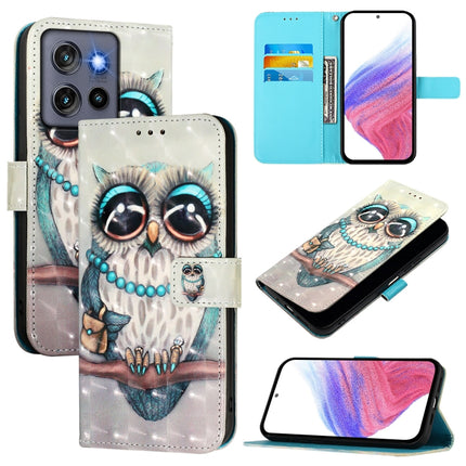 3D Painting Horizontal Flip Leather Phone Case, For Motorola Edge 50 5G Global, For Motorola Edge 50 Neo, For Motorola Moto E14