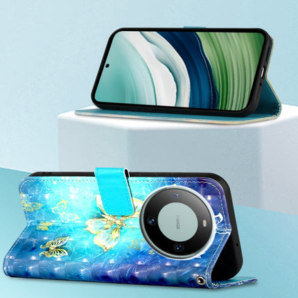 3D Painting Horizontal Flip Leather Phone Case, For Huawei Mate 60, For Huawei Mate 60 Pro, For Huawei P60 Art