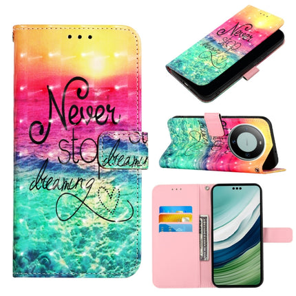3D Painting Horizontal Flip Leather Phone Case, For Huawei Mate 60, For Huawei Mate 60 Pro, For Huawei P60 Art