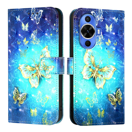 3D Painting Horizontal Flip Leather Phone Case, For Huawei nova 12s Global, For Huawei Pura 70 Pro, For Huawei Pura 70