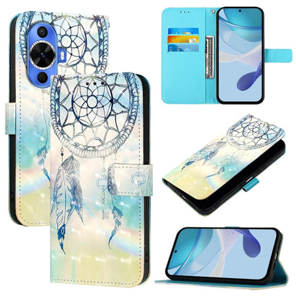 3D Painting Horizontal Flip Leather Phone Case, For Huawei nova 12s Global, For Huawei Pura 70 Pro, For Huawei Pura 70