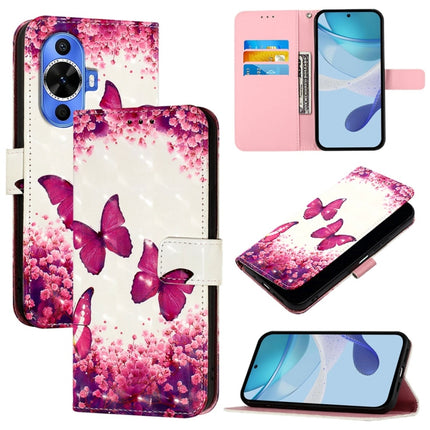 3D Painting Horizontal Flip Leather Phone Case, For Huawei nova 12s Global, For Huawei Pura 70 Pro, For Huawei Pura 70