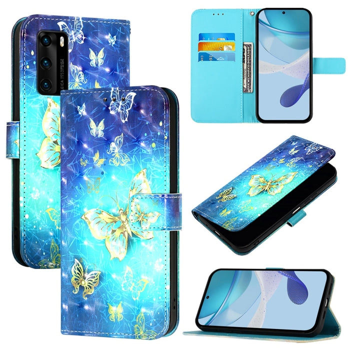 3D Painting Horizontal Flip Leather Phone Case, For Huawei P40, For Huawei Enjoy 9s / P Smart 2019
