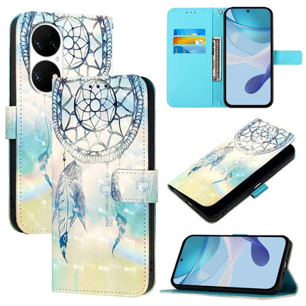 3D Painting Horizontal Flip Leather Phone Case, For Huawei Enjoy 50 4G / Nova Y70 Plus, For Huawei P50 Pro, For Huawei P50
