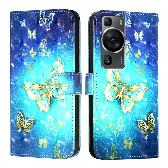 3D Painting Horizontal Flip Leather Phone Case, For Huawei P60, For Huawei P60 Pro, For Huawei Enjoy 50 Pro 4G / Nova Y90