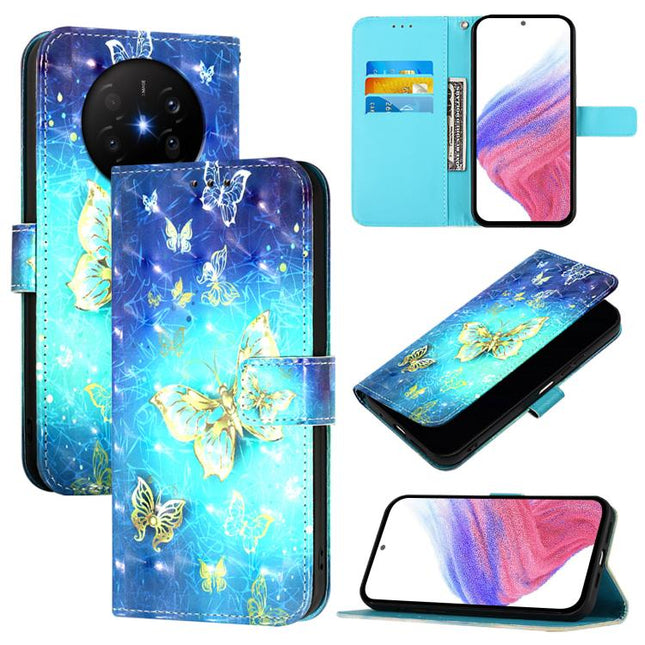 3D Painting Horizontal Flip Leather Phone Case, For Huawei Pura 90 Pro Max, For Huawei Pura 90 Pro, For Huawei Mate 70 Air