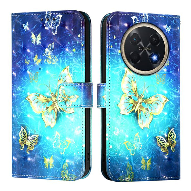 3D Painting Horizontal Flip Leather Phone Case, For Huawei Pura 90 Pro Max, For Huawei Pura 90 Pro, For Huawei Mate 70 Air