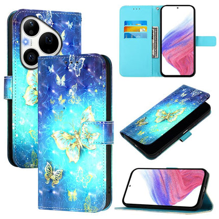 3D Painting Horizontal Flip Leather Phone Case, For Huawei Pura 90 Pro Max, For Huawei Pura 90 Pro, For Huawei Mate 70 Air