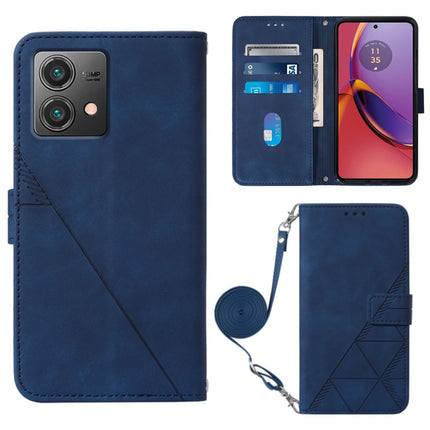 Crossbody 3D Embossed Flip Leather Phone Case, For Motorola Moto G04 4G / G24 4G, For Motorola Moto G34, For Motorola Moto G Play 5G 2024, For Motorola Moto G84