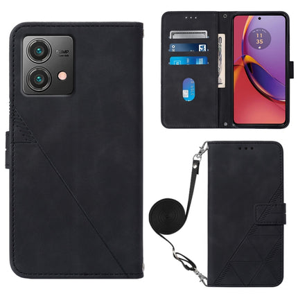 Crossbody 3D Embossed Flip Leather Phone Case, For Motorola Moto G04 4G / G24 4G, For Motorola Moto G34, For Motorola Moto G Play 5G 2024, For Motorola Moto G84