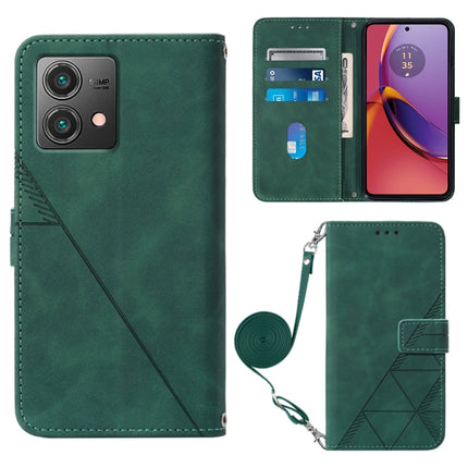 Crossbody 3D Embossed Flip Leather Phone Case, For Motorola Moto G04 4G / G24 4G, For Motorola Moto G34, For Motorola Moto G Play 5G 2024, For Motorola Moto G84
