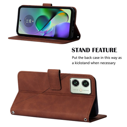 Crossbody 3D Embossed Flip Leather Phone Case, For Motorola Moto G54, For Motorola Moto G14, For Motorola Moto G Power 2023