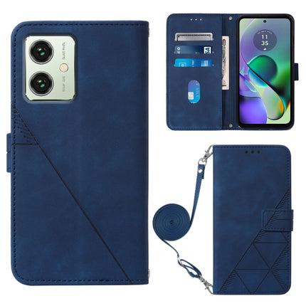 Crossbody 3D Embossed Flip Leather Phone Case, For Motorola Moto G54, For Motorola Moto G14, For Motorola Moto G Power 2023
