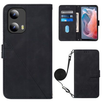 Crossbody 3D Embossed Flip Leather Phone Case, For Motorola Moto G04 4G / G24 4G, For Motorola Moto G34, For Motorola Moto G Play 5G 2024, For Motorola Moto G84