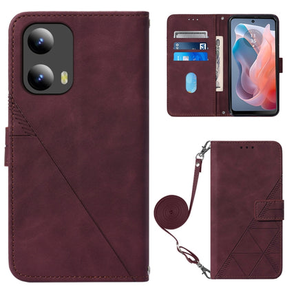 Crossbody 3D Embossed Flip Leather Phone Case, For Motorola Moto G04 4G / G24 4G, For Motorola Moto G34, For Motorola Moto G Play 5G 2024, For Motorola Moto G84