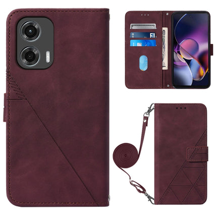 Crossbody 3D Embossed Flip Leather Phone Case, For Motorola Moto G85, For Motorola Edge 50 Ultra, For Motorola Edge 50 Fusion, For Motorola Moto G Stylus 5G 2024
