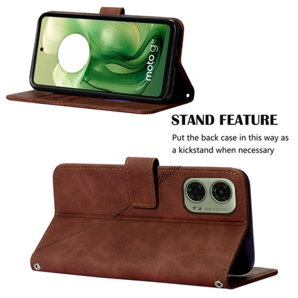 Crossbody 3D Embossed Flip Leather Phone Case, For Motorola Moto G04 4G / G24 4G, For Motorola Moto G34, For Motorola Moto G Play 5G 2024, For Motorola Moto G84