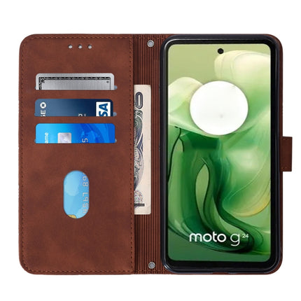 Crossbody 3D Embossed Flip Leather Phone Case, For Motorola Moto G04 4G / G24 4G, For Motorola Moto G34, For Motorola Moto G Play 5G 2024, For Motorola Moto G84