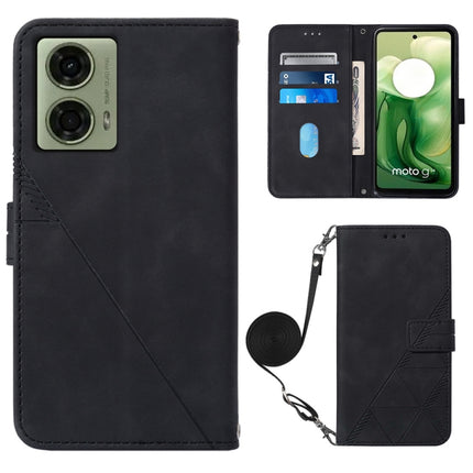 Crossbody 3D Embossed Flip Leather Phone Case, For Motorola Moto G04 4G / G24 4G, For Motorola Moto G34, For Motorola Moto G Play 5G 2024, For Motorola Moto G84