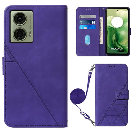 Crossbody 3D Embossed Flip Leather Phone Case, For Motorola Moto G04 4G / G24 4G, For Motorola Moto G34, For Motorola Moto G Play 5G 2024, For Motorola Moto G84