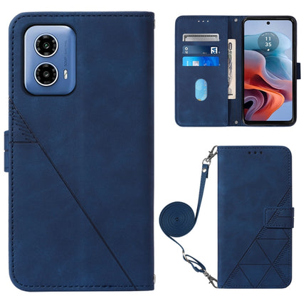 Crossbody 3D Embossed Flip Leather Phone Case, For Motorola Moto G04 4G / G24 4G, For Motorola Moto G34, For Motorola Moto G Play 5G 2024, For Motorola Moto G84
