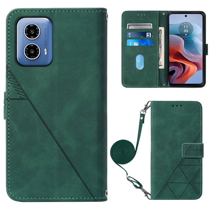 Crossbody 3D Embossed Flip Leather Phone Case, For Motorola Moto G04 4G / G24 4G, For Motorola Moto G34, For Motorola Moto G Play 5G 2024, For Motorola Moto G84